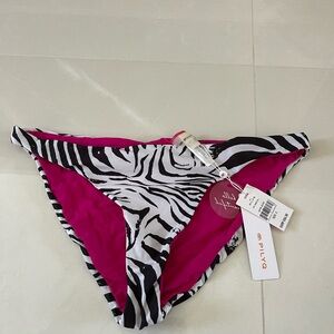 NWT PILYQ African Rays Zebra Black & White Bikini Bottoms